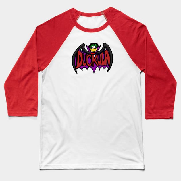 Duck-ula Baseball T-Shirt by Undeadredneck